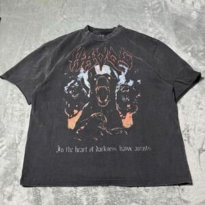 Pacsun Mens Heavyweight Distressed Tshirt Havoc Dogs Tee Size M 22x24 Grunge Y2K